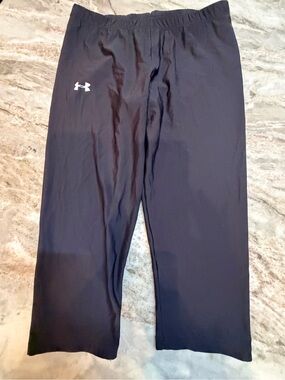 Under Armour HeatGear Black Athletic Capris Women’s Large Workout Pants